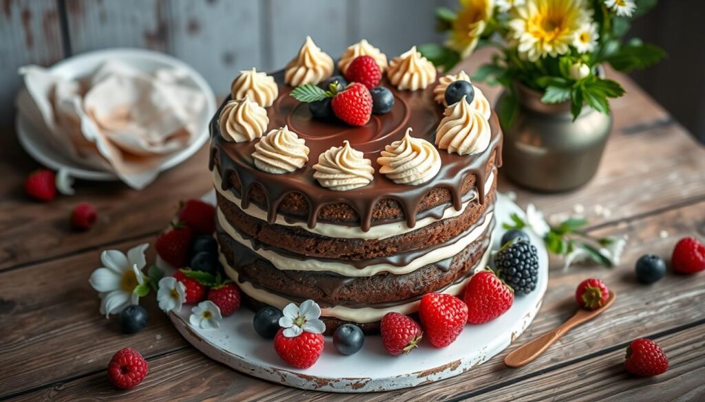 Easy Vanilla Chocolate Cake