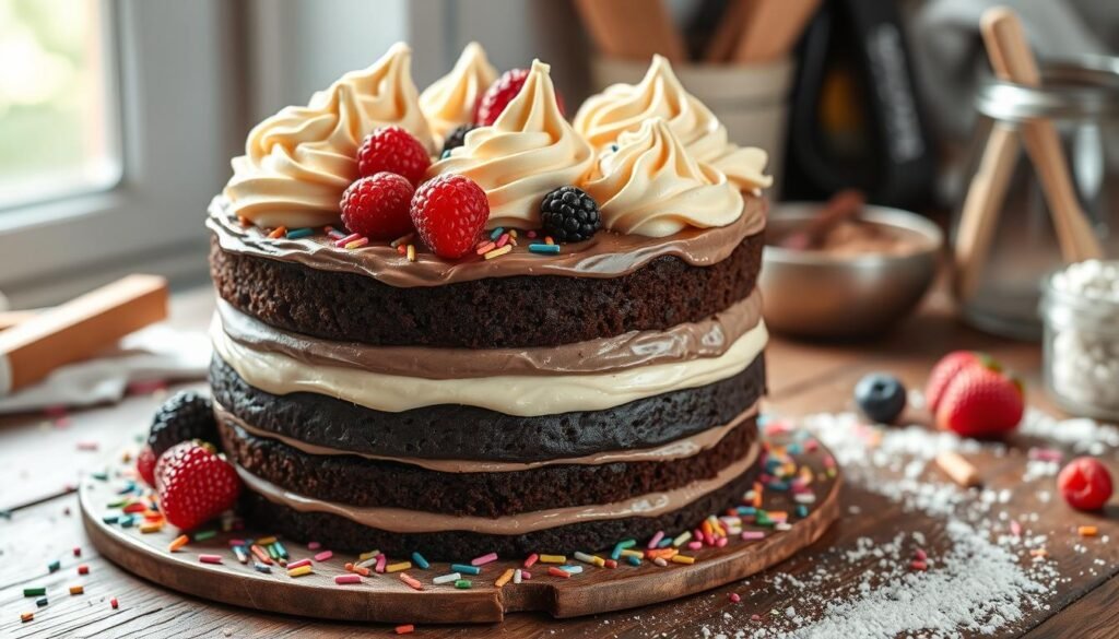 Easy Vanilla Chocolate Cake