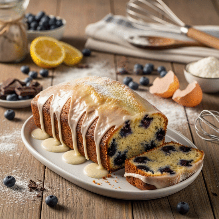 Moist Lemon Blueberry Loaf (Bakery-Style!)