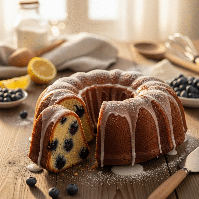 Zesty Lemon Blueberry Cake (Perfectly Moist)