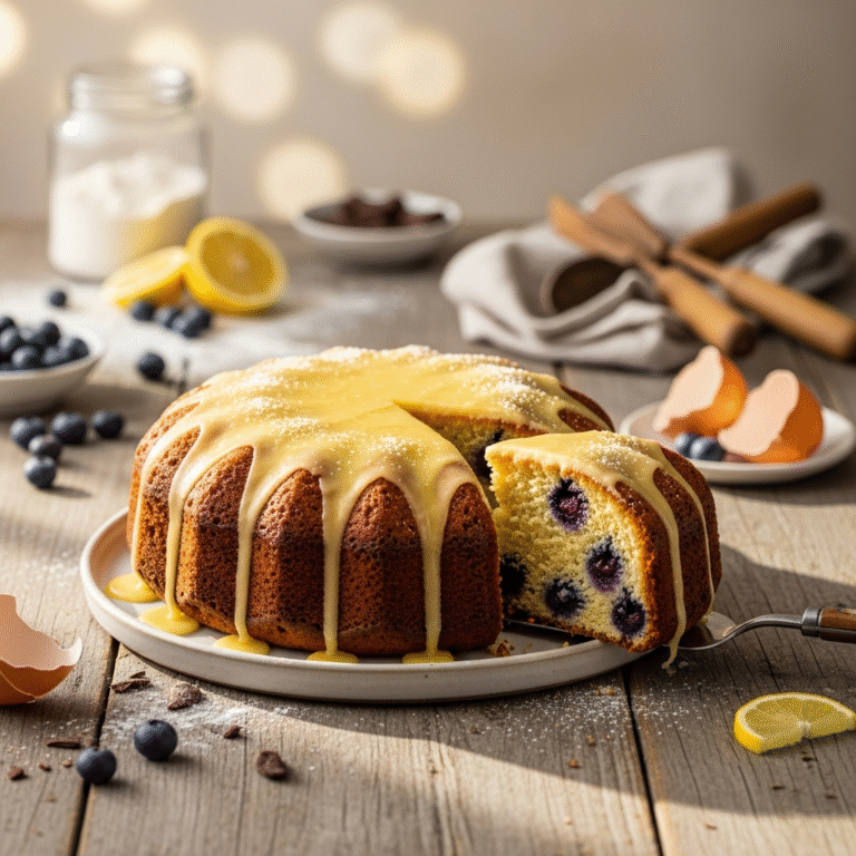 Incredibly Moist Lemon Blueberry Ricotta Cake (So Easy!)