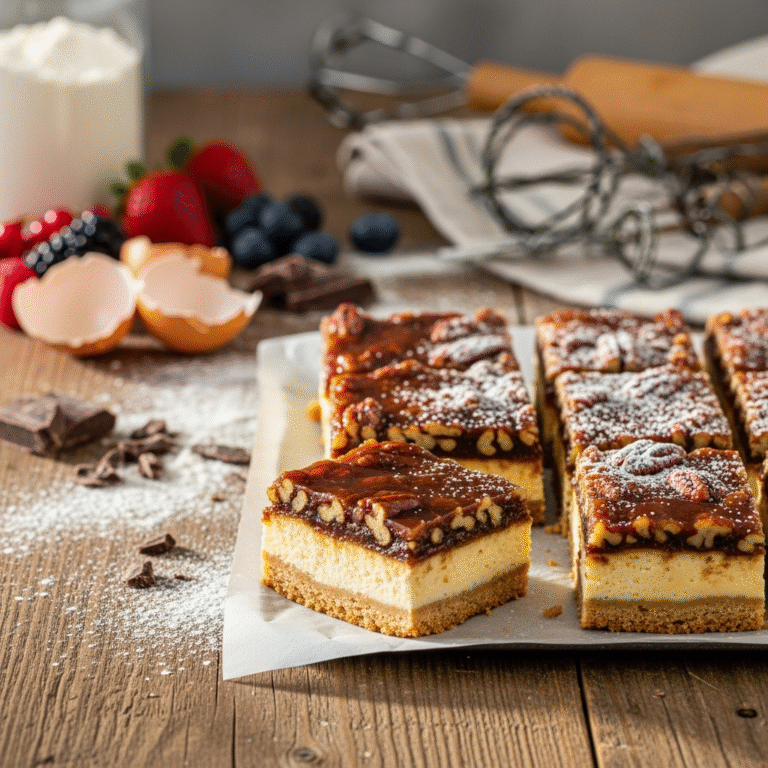 Creamy Pecan Pie Cheesecake Bars (Perfect Hybrid!)