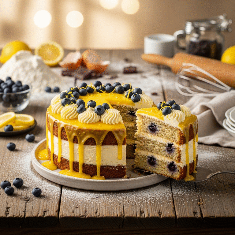 Moist Lemon Blueberry Cake (Tender Crumb!)