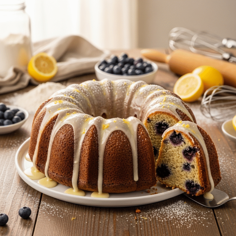Ultra-Moist Lemon Blueberry Cake (Foolproof Bundt)