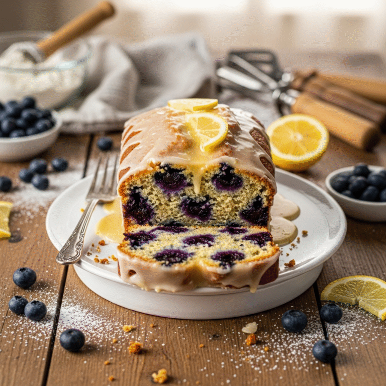 Moist Lemon Blueberry Loaf (So Easy!)