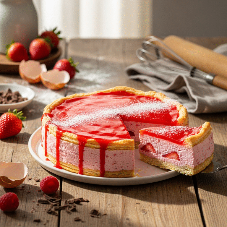 Creamy No-Bake Strawberry Cheesecake (Easy Recipe)