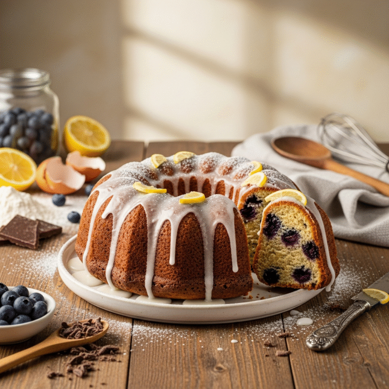 Moist Lemon Blueberry Bundt (So Easy!)