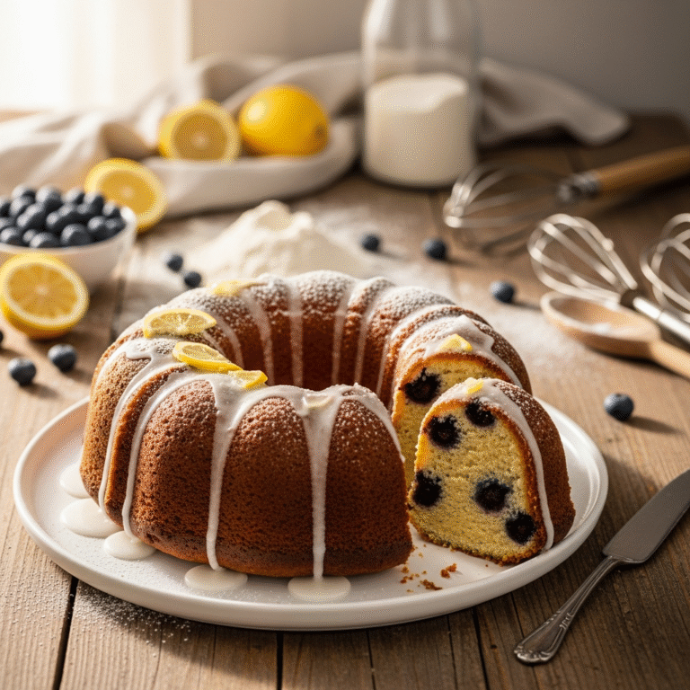 Moist Lemon Blueberry Bundt Cake (Fail-Proof Recipe)