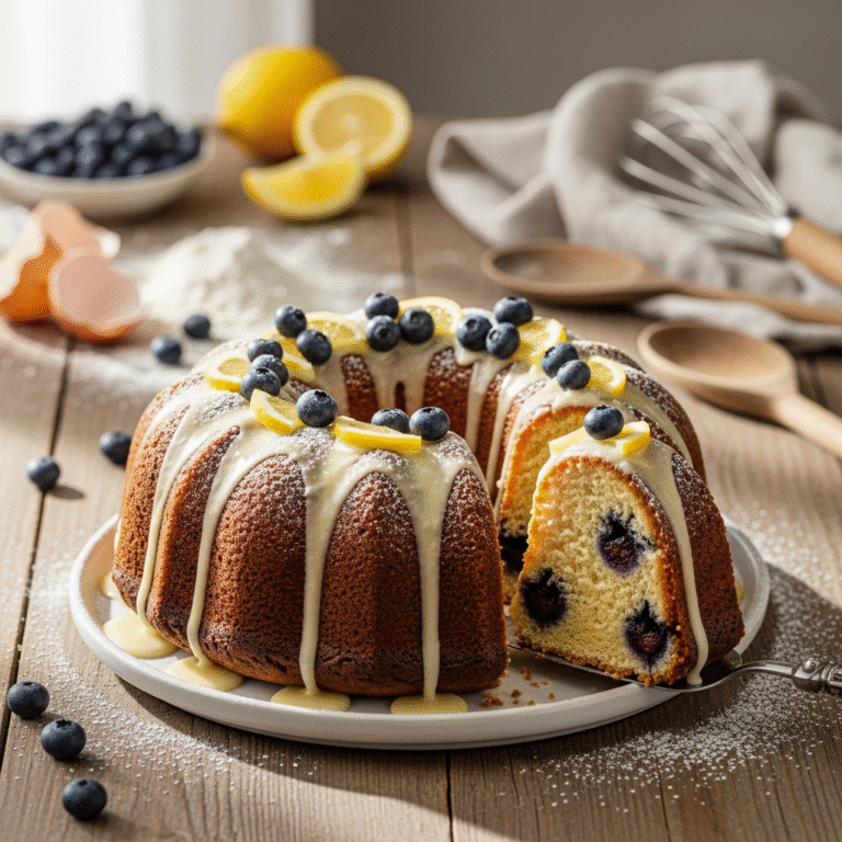 Ultra-Moist Lemon Blueberry Bundt Cake (Foolproof!)