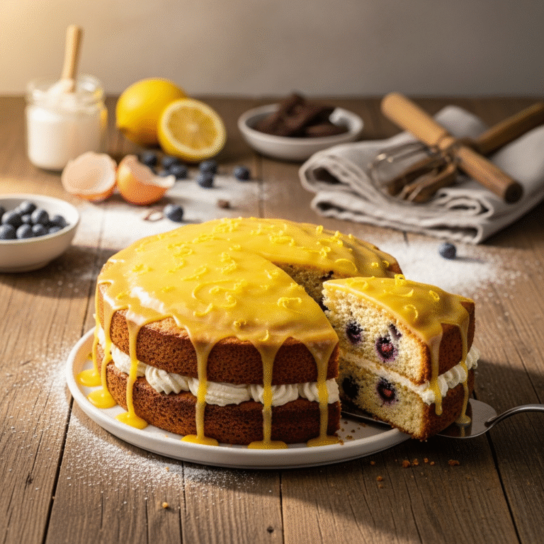 Moist Lemon Blueberry Ricotta Cake (So Tender!)