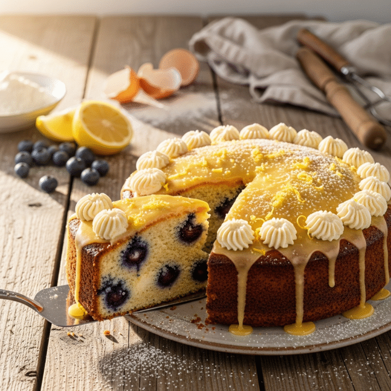 Moist Lemon Blueberry Ricotta Cake (Easy Recipe)