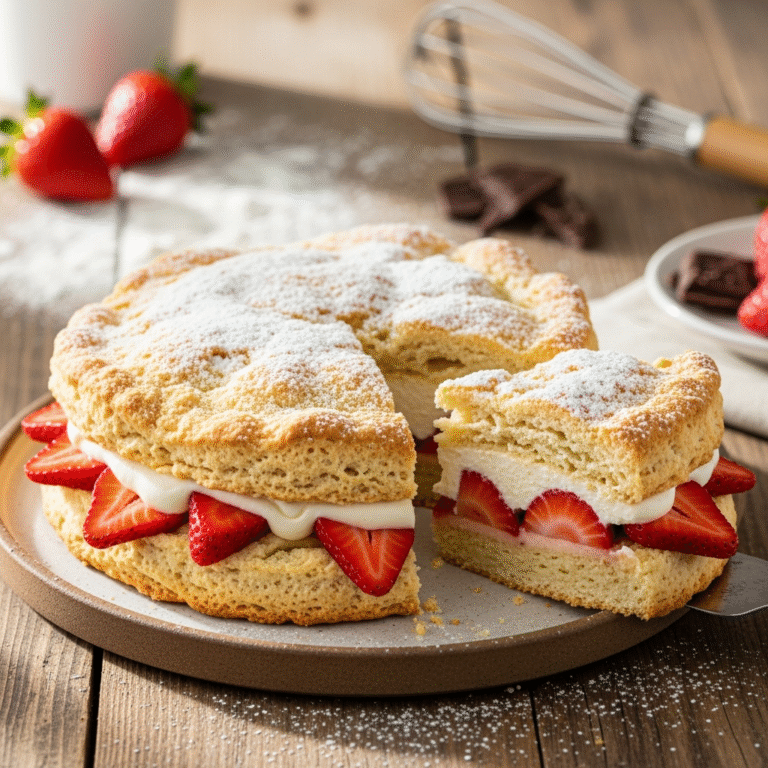 Flaky Strawberry Shortcake (Easy Homemade Recipe)