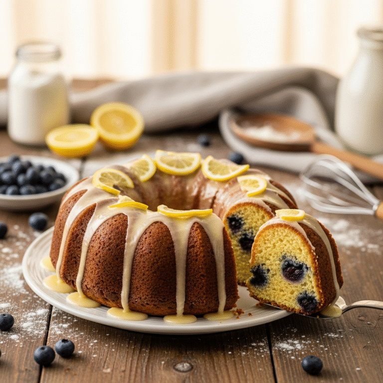Moist Lemon Blueberry Bundt Cake (Fail-Proof Recipe)
