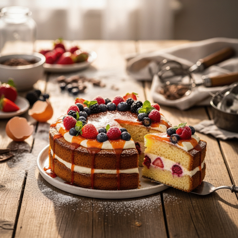 Soft Berry Chantilly Cake (Bakery-Style)