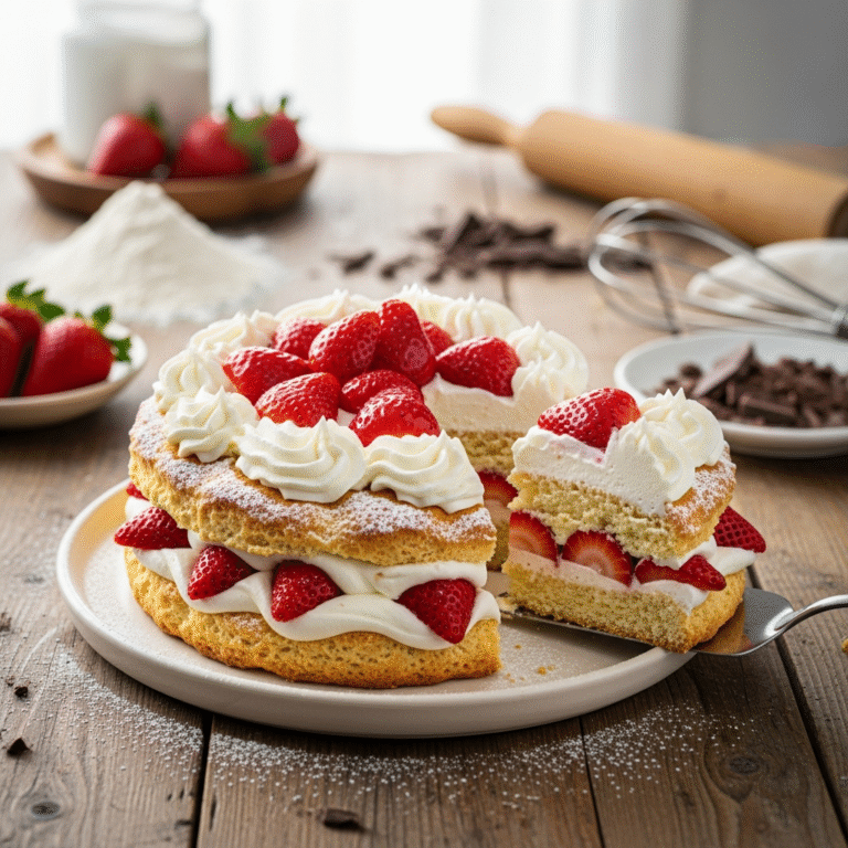 Flaky Strawberry Shortcake (Easy From Scratch)