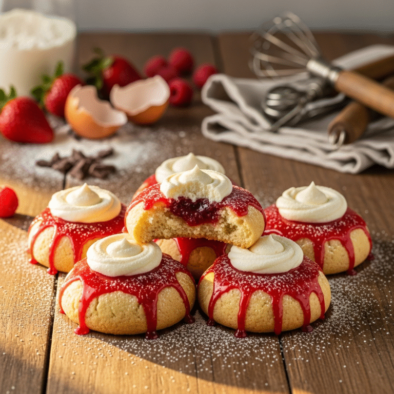 Soft Strawberry Shortcake Cookies (Jam-Filled Center)