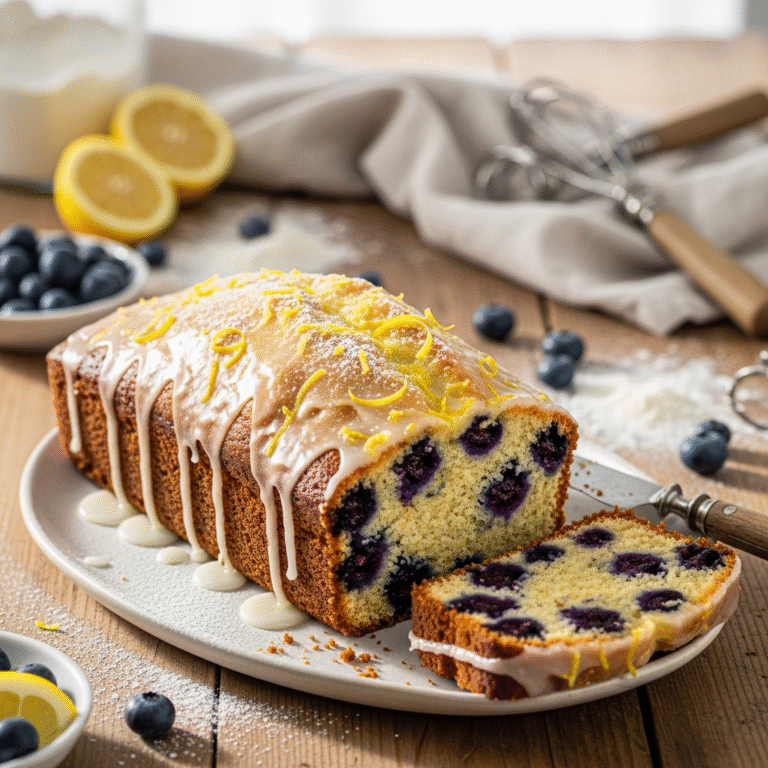 Moist Lemon Blueberry Loaf (Simple Recipe)