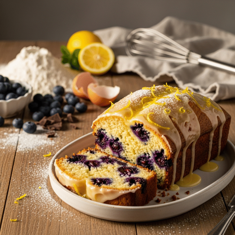 Moist Lemon Blueberry Loaf (So Easy!)