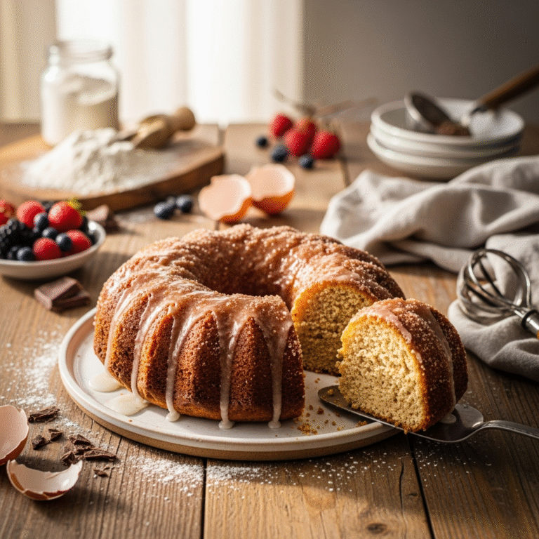 Fluffy Apple Cider Donut Cake (Crunchy Crust!)