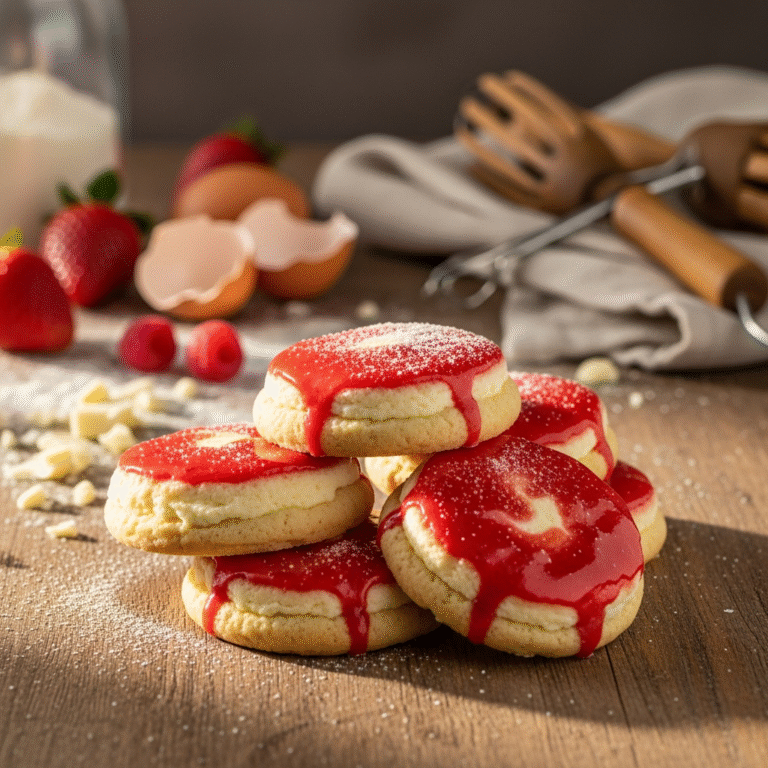 Soft Strawberry Cheesecake Cookies (Bakery-Style)