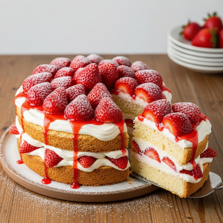 Fluffy Strawberry Shortcake (Easy Homemade Recipe)