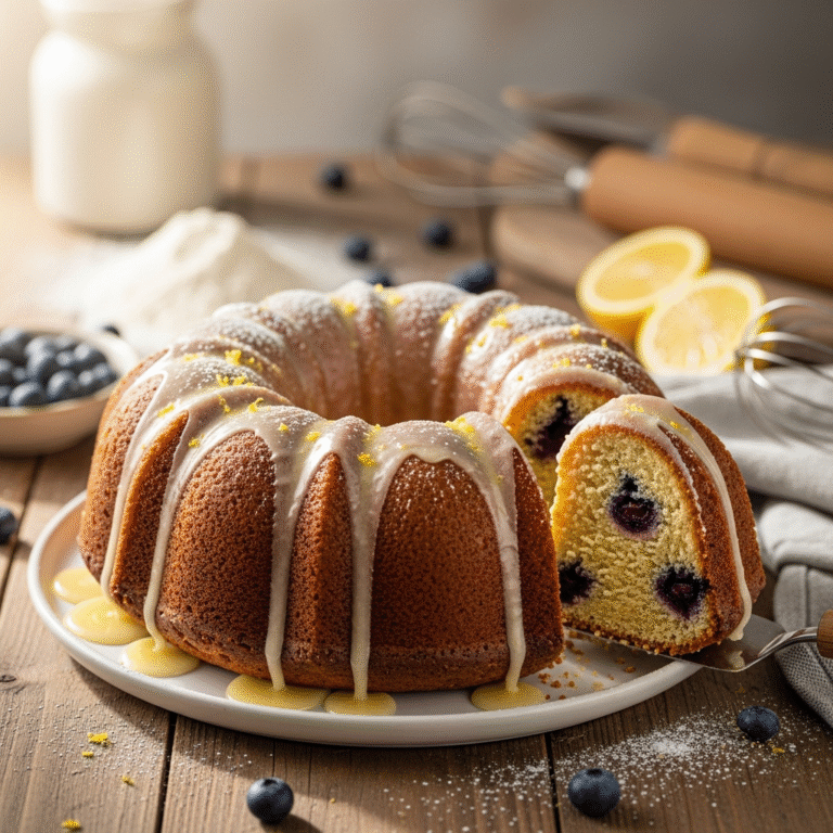 Moist Lemon Blueberry Bundt (Tender Crumb!)