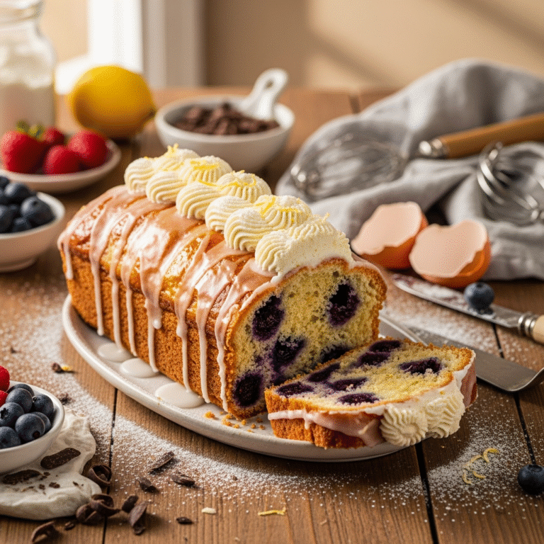 Moist Lemon Blueberry Loaf (Bakery-Style)