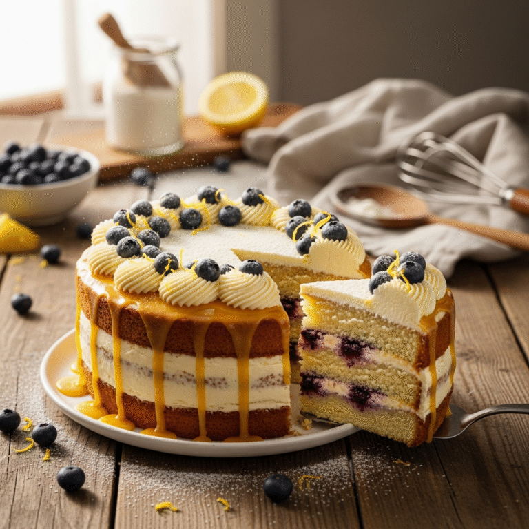 Moist Lemon Blueberry Cake (Tender Crumb!)
