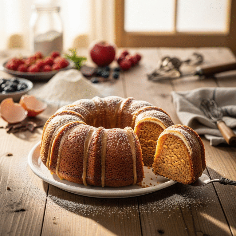 Moist Apple Cider Bundt Cake (Intense Apple Flavor)