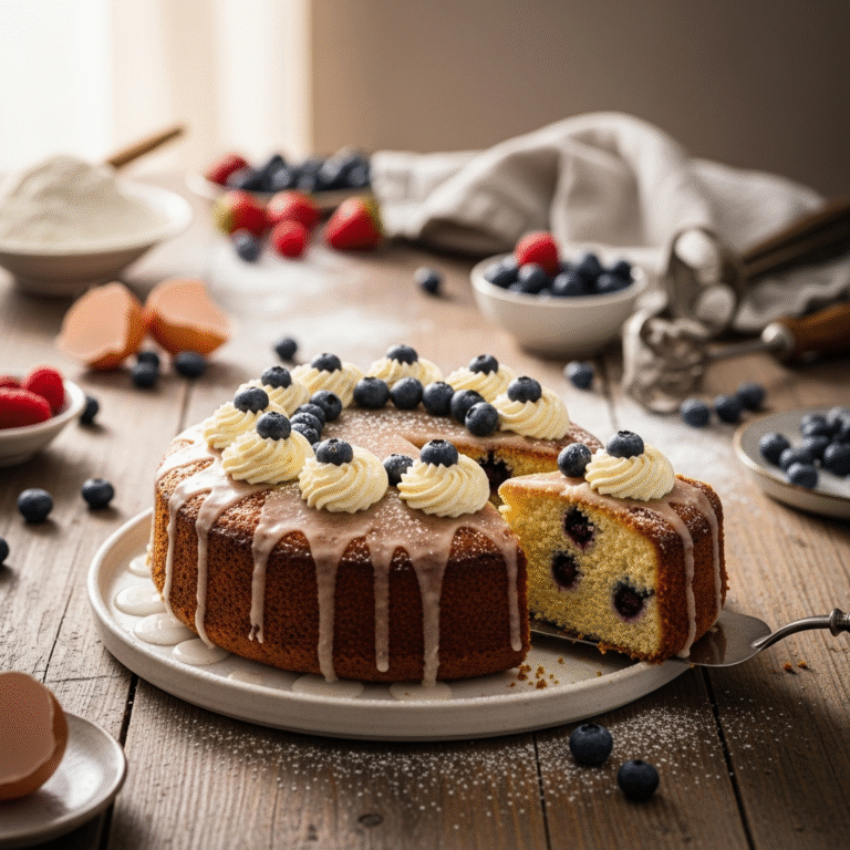 Lemon Blueberry Ricotta Cake (Ultra-Moist!)