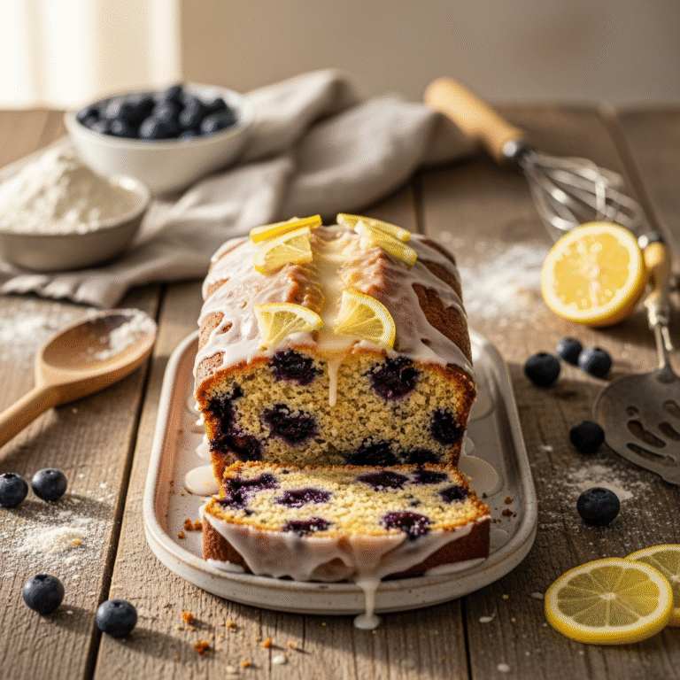 Moist Lemon Blueberry Loaf (Easy Recipe)