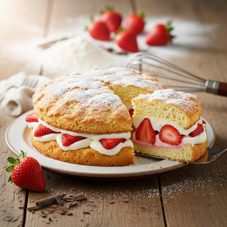 Fluffy Strawberry Shortcake (Easy Recipe)