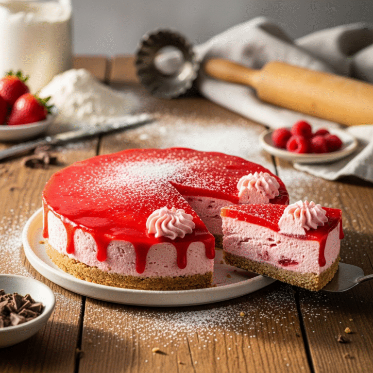 Creamy No-Bake Strawberry Cheesecake (Easy Recipe)