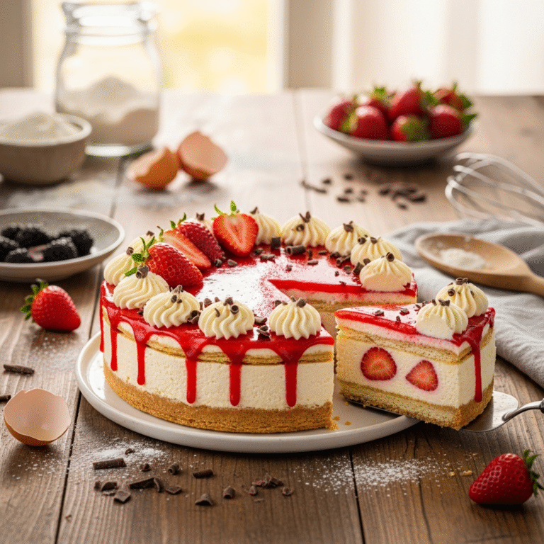 Creamy No-Bake Strawberry Cheesecake (So Easy!)