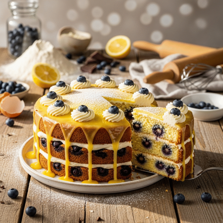 Moist Lemon Blueberry Cake (Bursting with Berries)