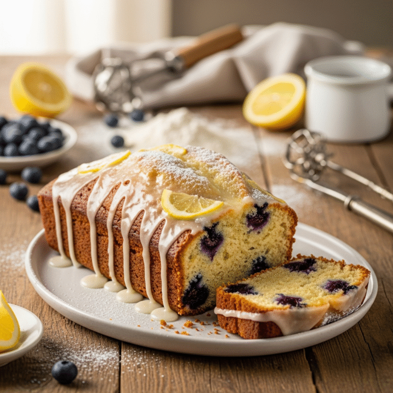 Moist Lemon Blueberry Loaf (So Easy!)