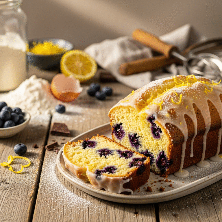 Zesty Lemon Blueberry Loaf (Easy Recipe)