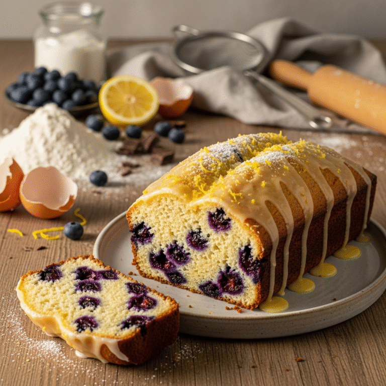 Zesty Lemon Blueberry Loaf (So Moist!)