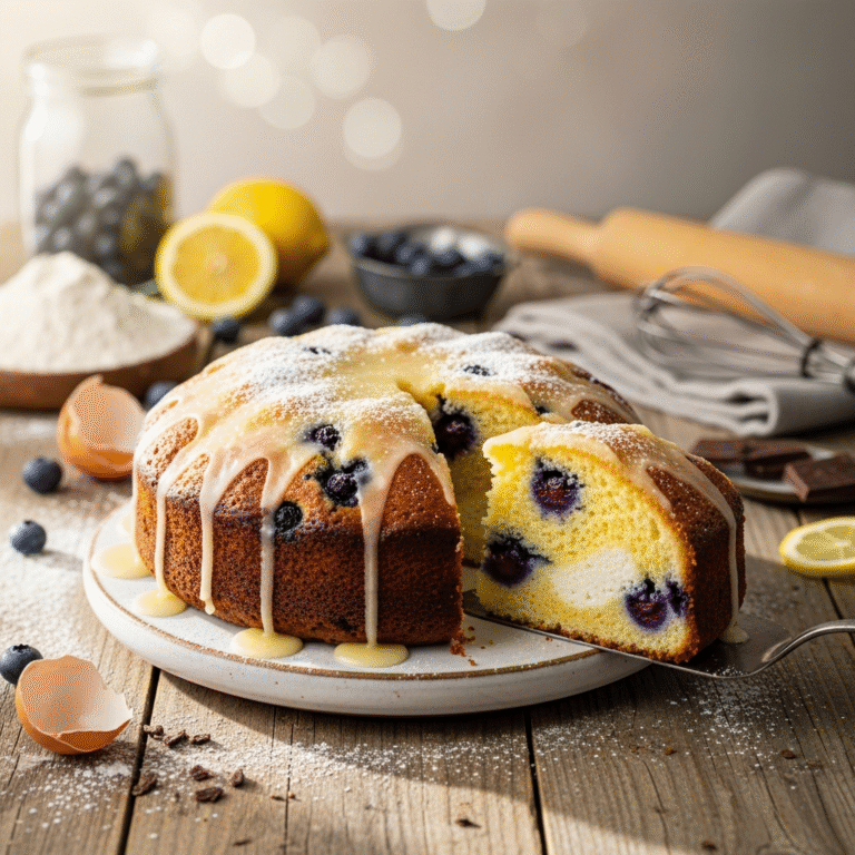 Moist Lemon Blueberry Cake (With Ricotta!)