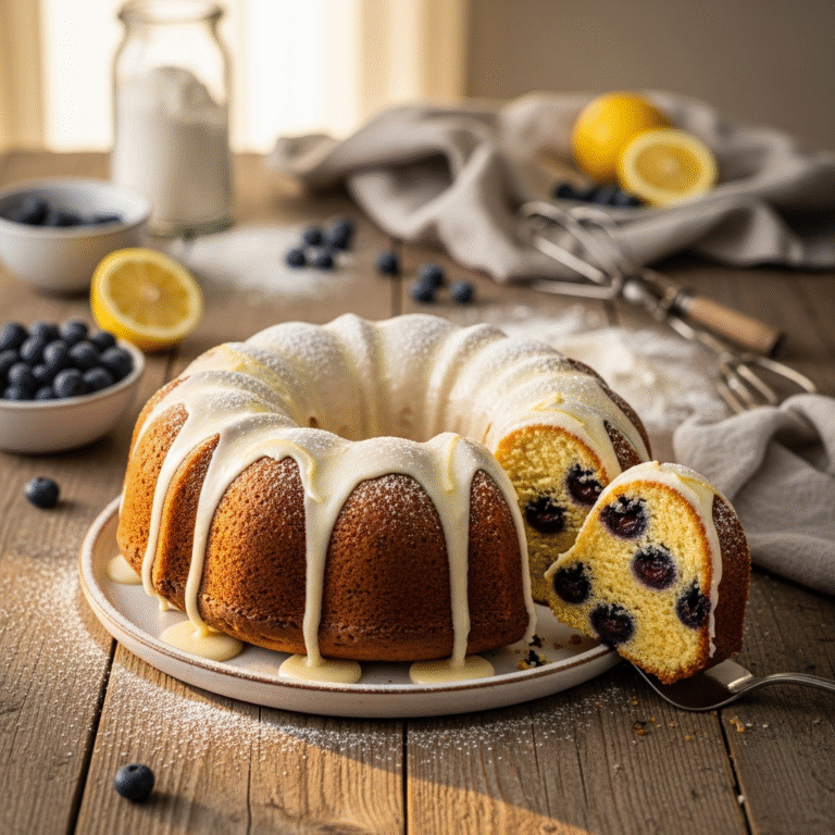 Moist Lemon Blueberry Cake (Perfect Crumb)