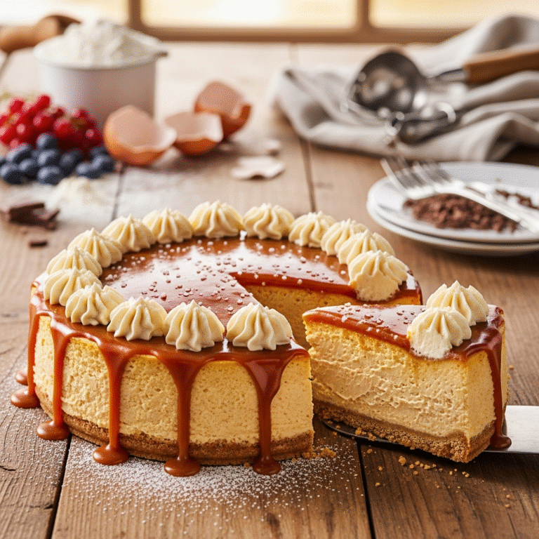 Creamy Salted Caramel Pumpkin Cheesecake (No Cracks!)