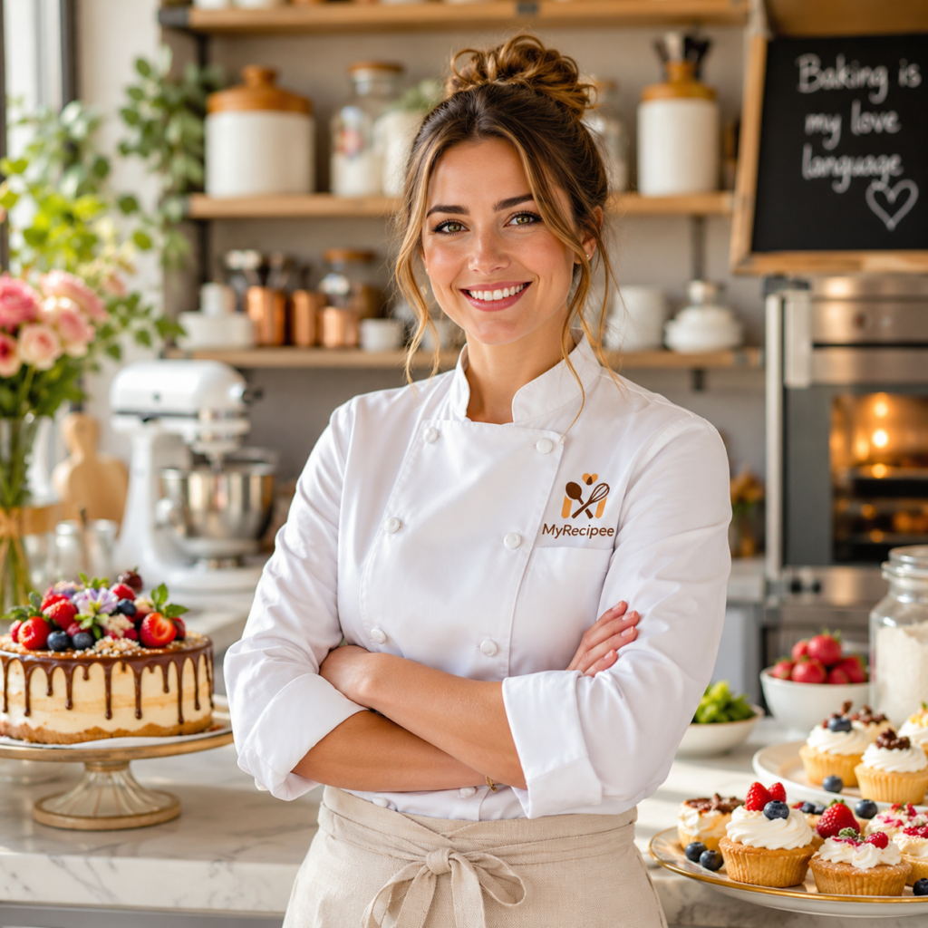 Sarah pastry chef and founder of MyRecipee dessert recipes